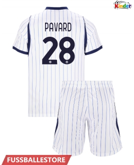Günstige Inter Milan Benjamin Pavard #28 Auswärts Trikotsatzt Kinder 2026-27 Kurzarm (+ Kurze Hosen)